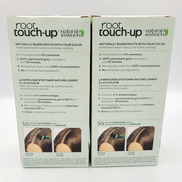 Clairol Root Touch-Up Natural Instincts Permanent Hair Dye 5G Golden Brown-2Pack - Picture 3 of 5